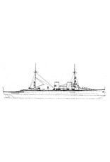 MBT HrMs cruisers "Java" (1925), HrMs "Sumatra" (1926) before refit - Drawing Scale 1 : 500 (10.11.049)