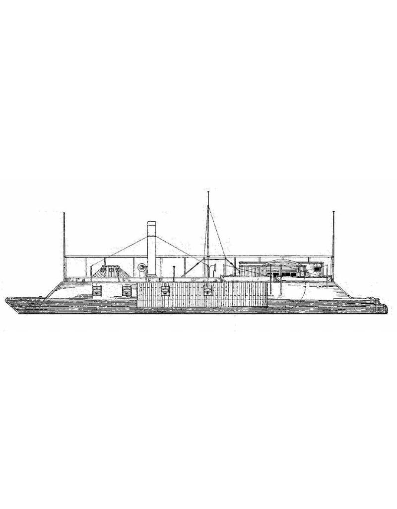 MBT Wheel-steam gunboat USS "Cairo" (1862) - Construction plan Scale 1 : 104 (10.11.064)