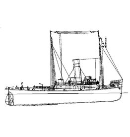 MBT Seagoing tug ss "Witte Zee" (1914) - L. Smit & Co - Construction drawing Scale 1 : 75 (10.14.023)