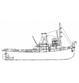 MBT Harbour tug ss "Afrika" (1931) - P. Smit Jr. - Construction drawing Scale 1 : 50 (10.14.025)