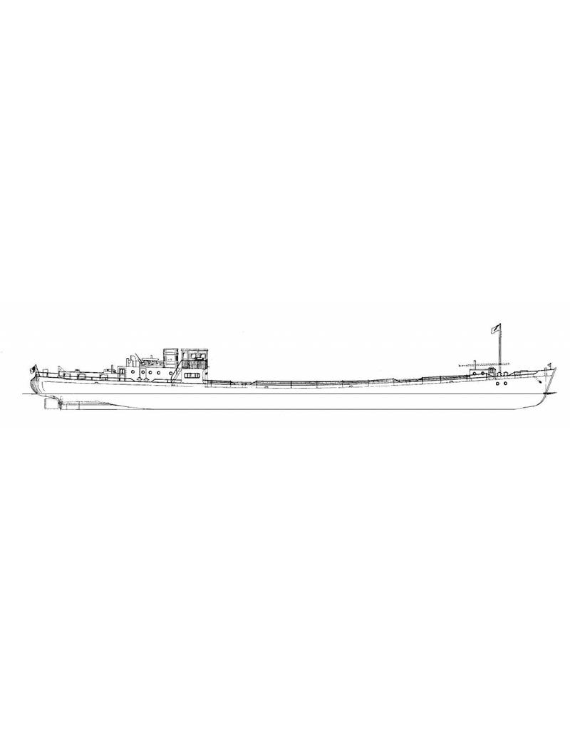MBT Rijnschip ms "Rietwijk" (1949) - Nwe Rijnv. Mij - Bouwtekening Schaal 1 : 100 (10.15.001)