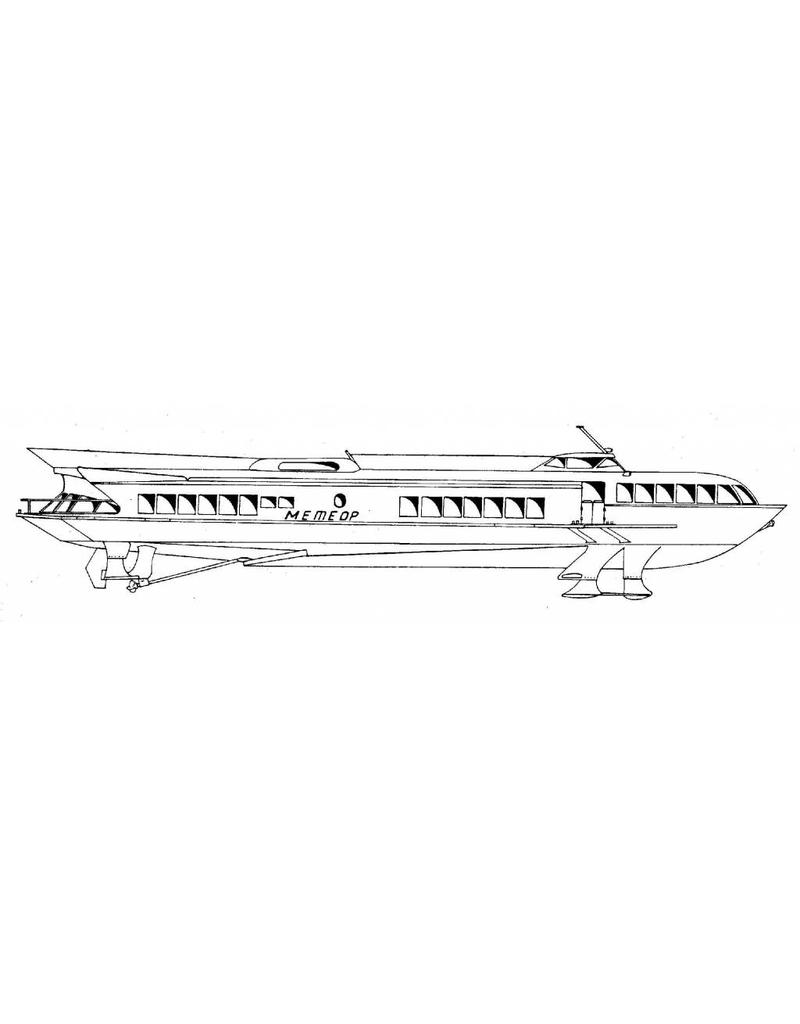 MBT Draagvleugelboot type "Meteor" (ca 1960) - Bouwtekening Schaal 1 : 100 (10.15.009)