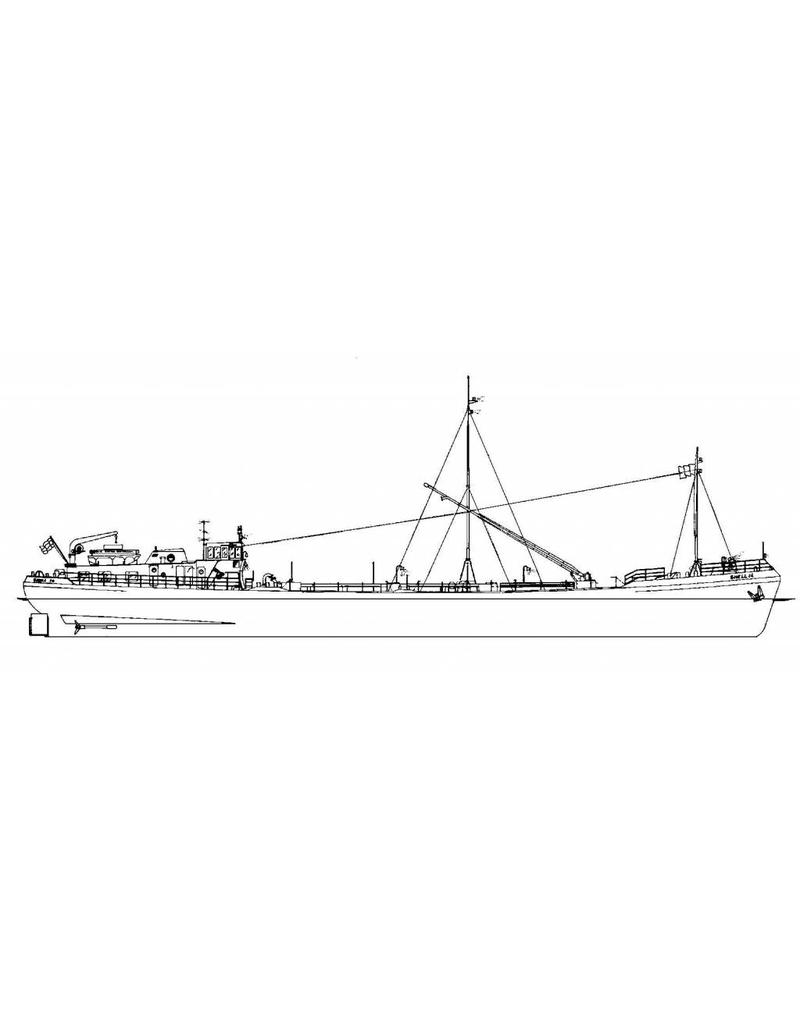 MBT Rijntanker ms "Shell 14" (1965) - Shell Verkoop Mij. - Bouwtekening Schaal 1 : 100 (10.15.010)