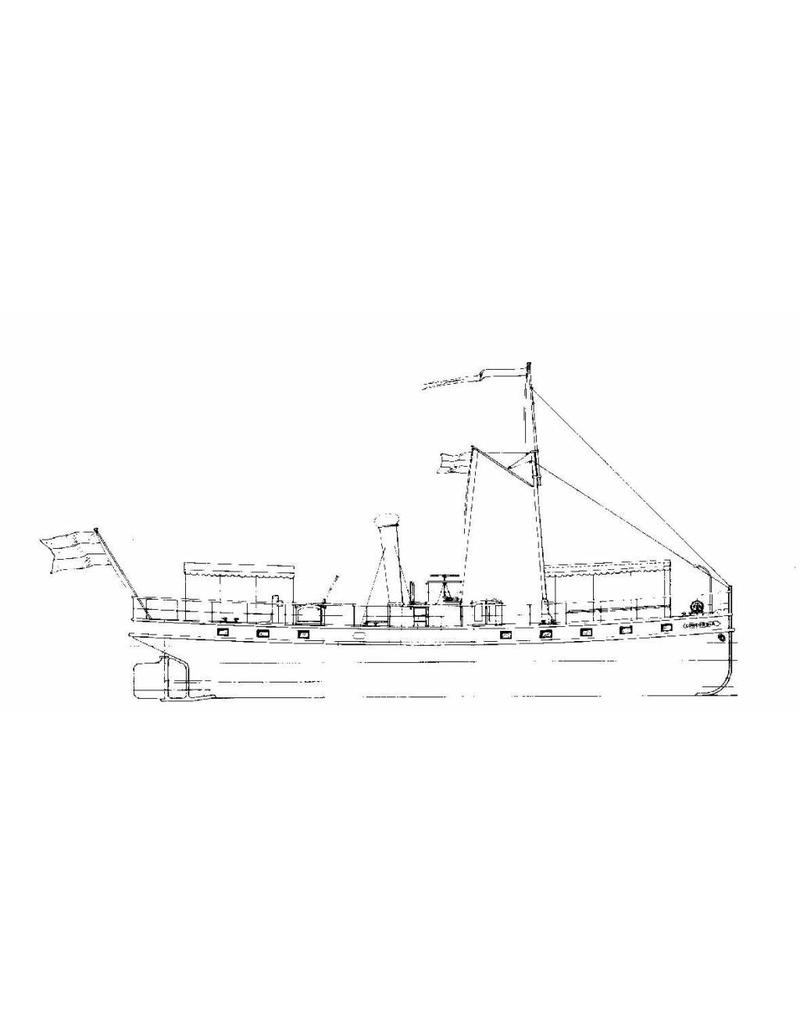 MBT Flussfahrgastschiff ss "Concordia" (1878) - Kralingse Dampfschiffvereinigung - Bauzeichnung Maßstab 1 : 75 (10.15.011)