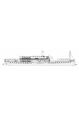 MBT Passenger paddle steamer ss "Reederij op de Lek 6" (1911) - Steamship Company on the Lek - Construction Drawing Scale 1 : 75 (10.15.014)