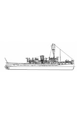 MBT Veerboot ms "Koningin Emma" (1933) - Prov. Stoomboot Diensten - Bouwtekening Schaal 1 : 50 (10.15.028)