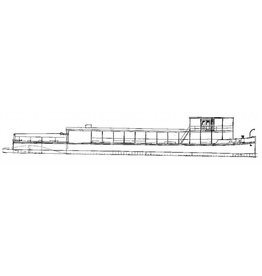 MBT Flachbodenschlepper für die Binnenschifffahrt - Bauzeichnung Maßstab 1 : 100 (10.15.042)