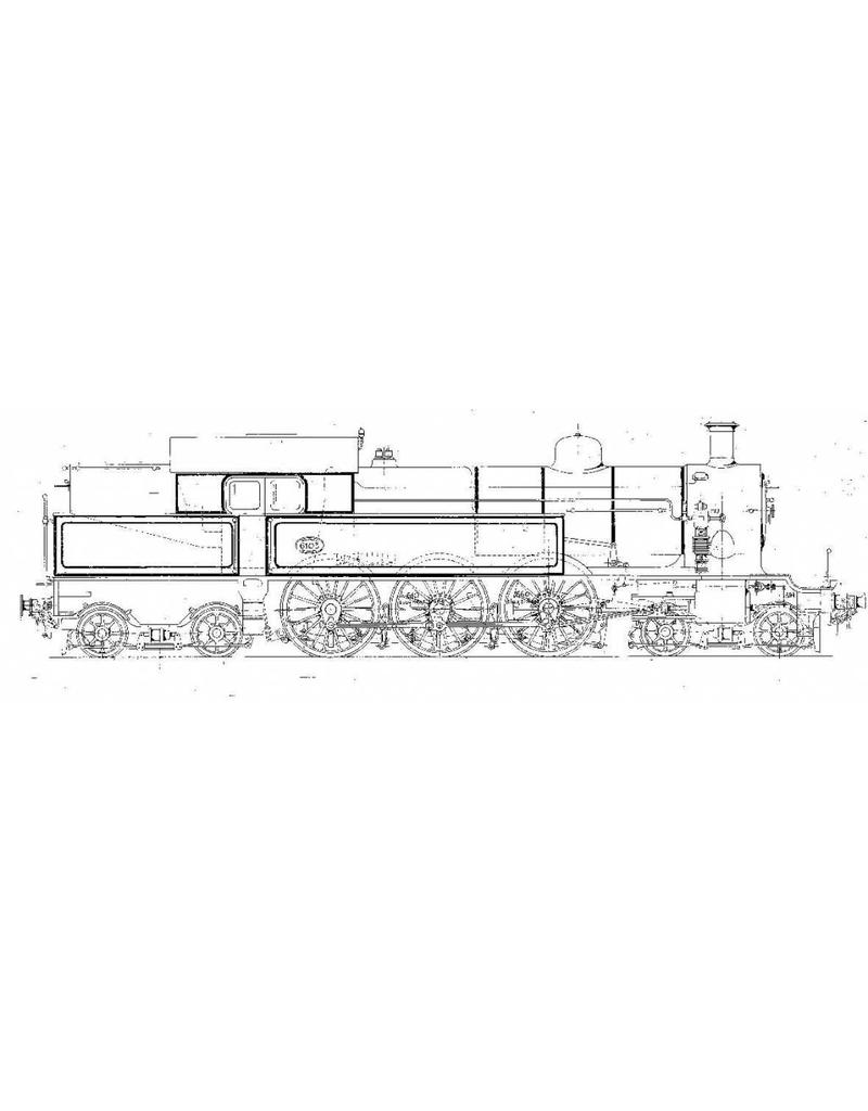 MBT 20.00.057 2-C-2 viercilinder tenderlocomotief NS 6101-6110 voor spoor 0