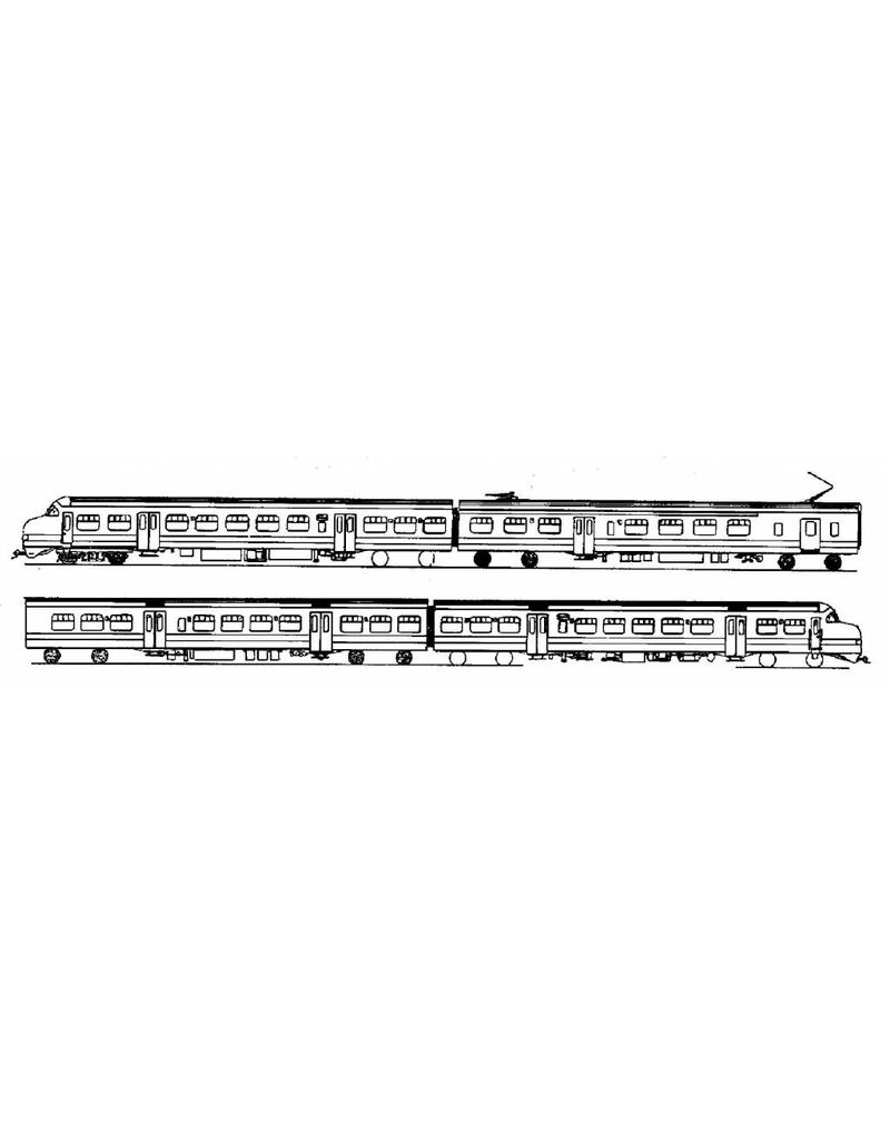 NVM 20.03.004 4-wagentreinstel TT 501- Prototype "Trein van de toekomst" voor spoor H0