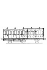 MBT 20.05.009 composite carriage 1st and 2nd class 184-214 HIJSM for O gauge