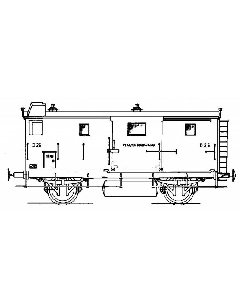 NVM 20.05.011 Gepäckwagen D 25-42, 44 und 45 - Staatsbahn Spur 0