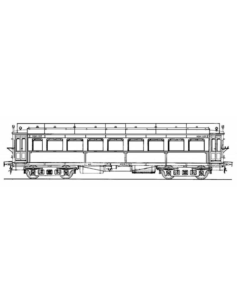 MBT 20.05.014 corridor coach HSM series 1100 - ("Green Zandvoorter") for gauge 0 and gauge I