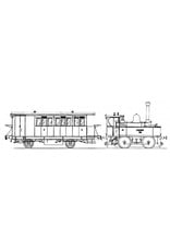 MBT 20.05.016 HSM lokaaltrein uit 1885 - Lok 136, B21, C236 voor spoor 0