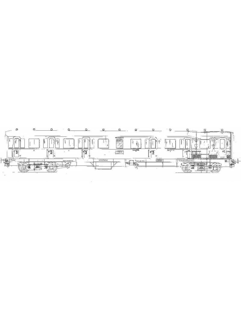 NVM 20.05.028 3e klasse rijtuig type C12c Serie 6400 voor spoor 0