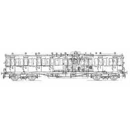 NVM 20.05.030 Zijgangrijtuig 1e en 2e klasse NS 6237-6287 (HSM 817-867) voor spoor 0