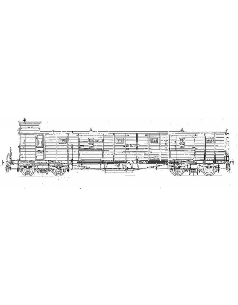 MBT 20.05.031 Bagagewagen voor binnenlands verkeer HSM 1901-1956 (NS 6001-6055) voor spoor 0
