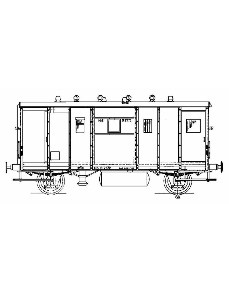 MBT 20.06.008 5 tons bagagewagen NS DG 2372 voor spoor I