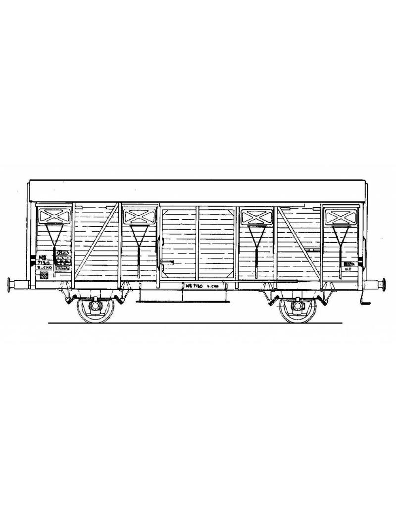 MBT 20.06.016 20 tons gesloten goederenwagen NS s-cho7130 voor spoor 0