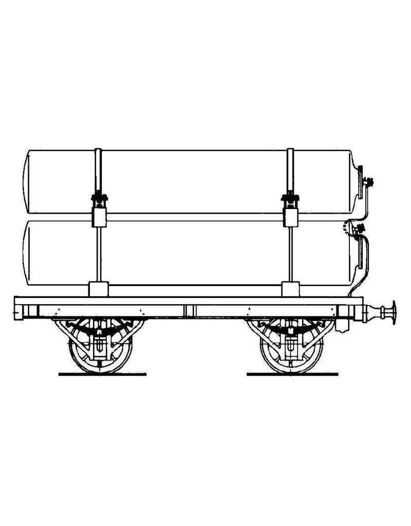 MBT 20.06.051 HIJSM gas transport wagon A, open wagon 1080-5, closed wagon 1-16,25-72 for gauge 0