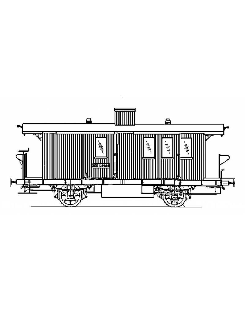 MBT 20.06.053 bagagewagen met postafdeling NCS LD 101-103 voor spoor 0
