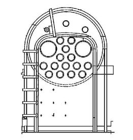 NVM 20.20.004 ketel voor Crampton locomotief, voor 5"-spoor (127 mm)