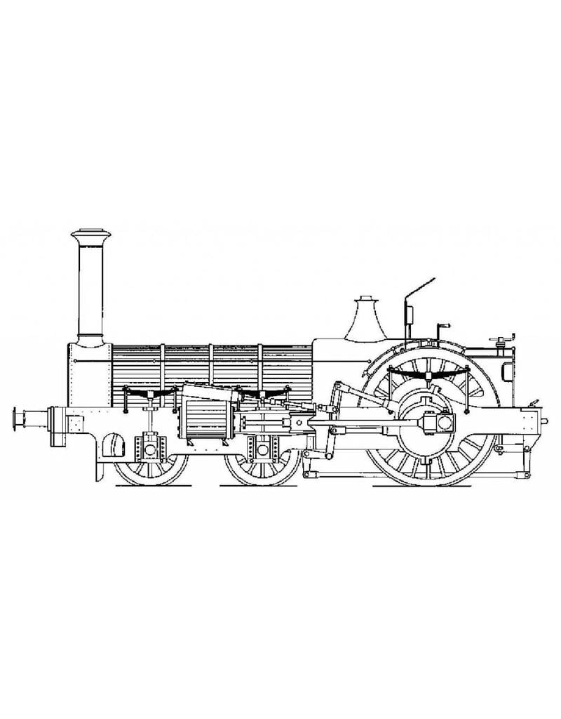 MBT 20.20.005 Crampton locomotief; voor 5"-spoor (127 mm)