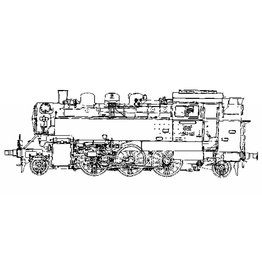 NVM 20.20.009 CD-Stoomlocomotief Baureihe 64; voor 7,25" spoor; Autocad tekeningen, afb. en beschrijving