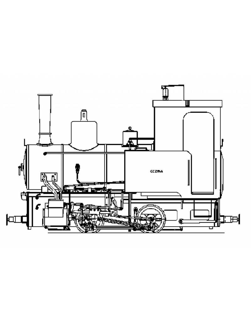 NVM 20.20.020 smalspoorlocomotief Gea, naar de Gezina en Catja; voor spoor 3,5" (89 mm)