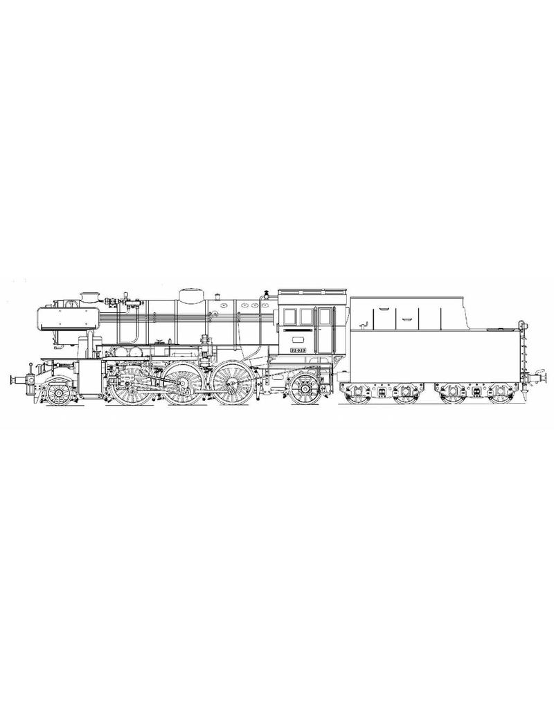 NVM 20.20.026 stoomlocomotief SSN-23023 ex DB "Baureihe 23"; voor spoor 3,5" (89 mm)