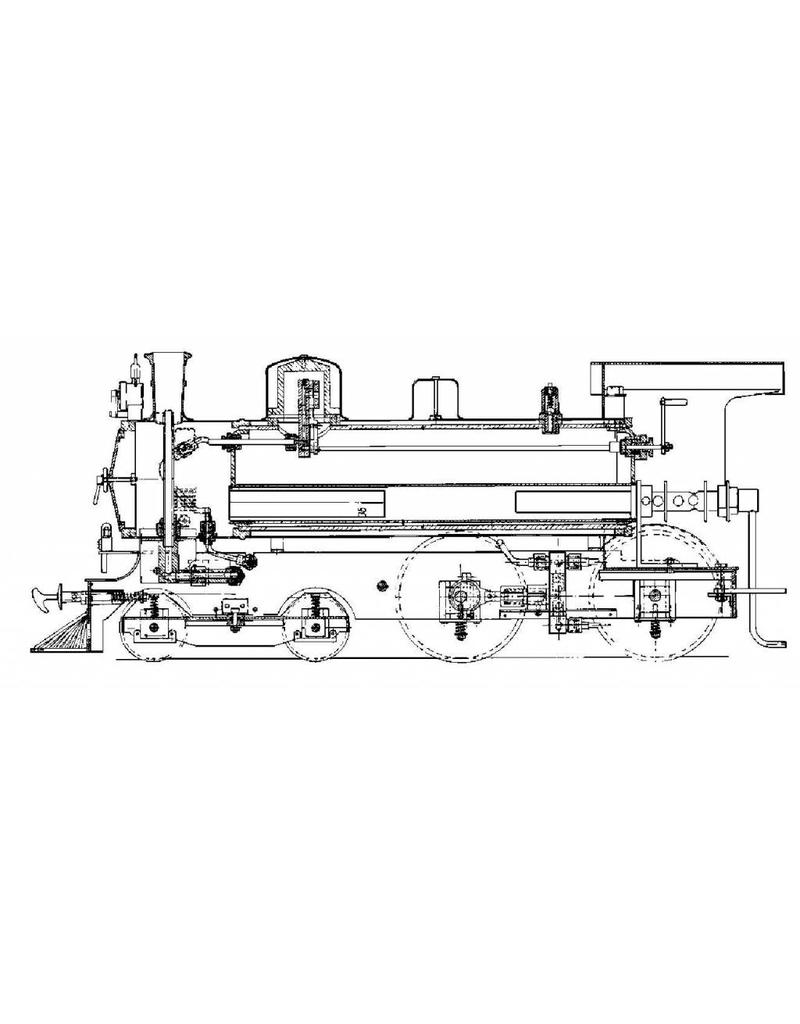 MBT 20.20.031 2-B personen tenderlocomotief SS 650; voor spoor 1 (45 mm)