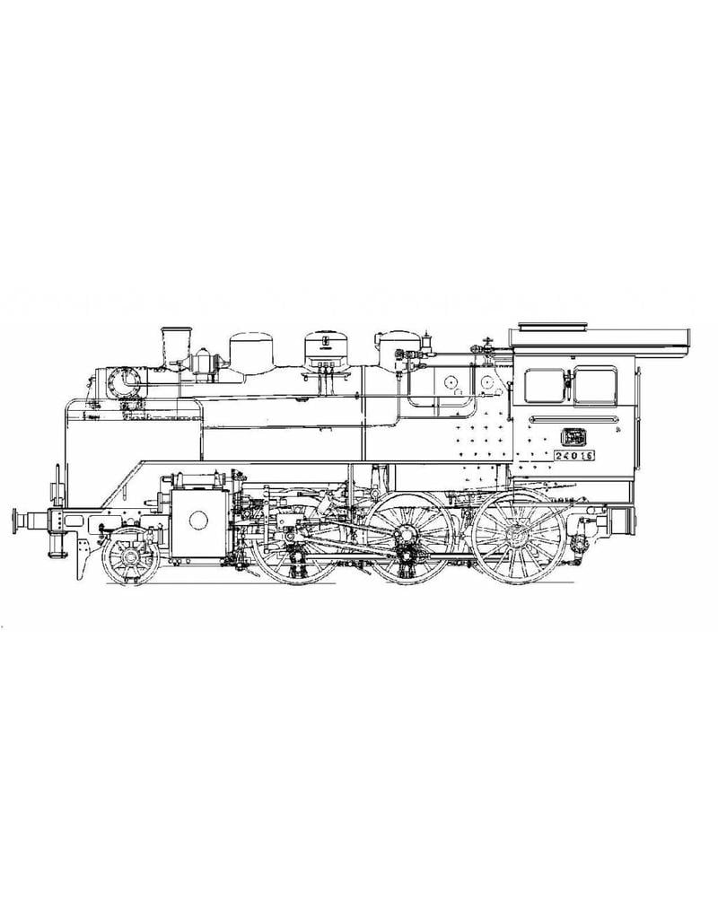 NVM 20.20.033 1-C stoomlocomotief Baureihe 24(DB) - ("Steppenpferd"); voor spoor 5" (127 mm)