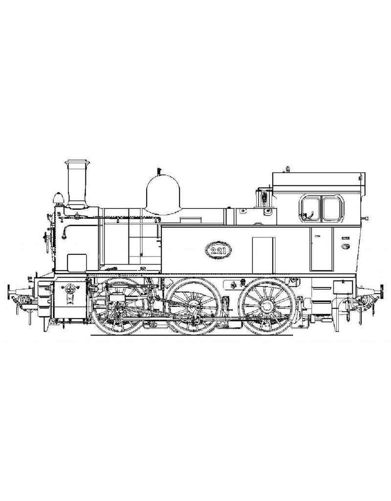 MBT 20.20.035 C- tenderlocomotief NS serie 8500 (SS 221); voor spoor 5" (127 mm)