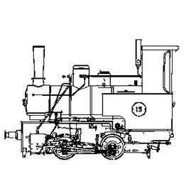 MBT 20.20.040 narrow gauge B locomotive "No.15"; for track 7.25" (189 mm)