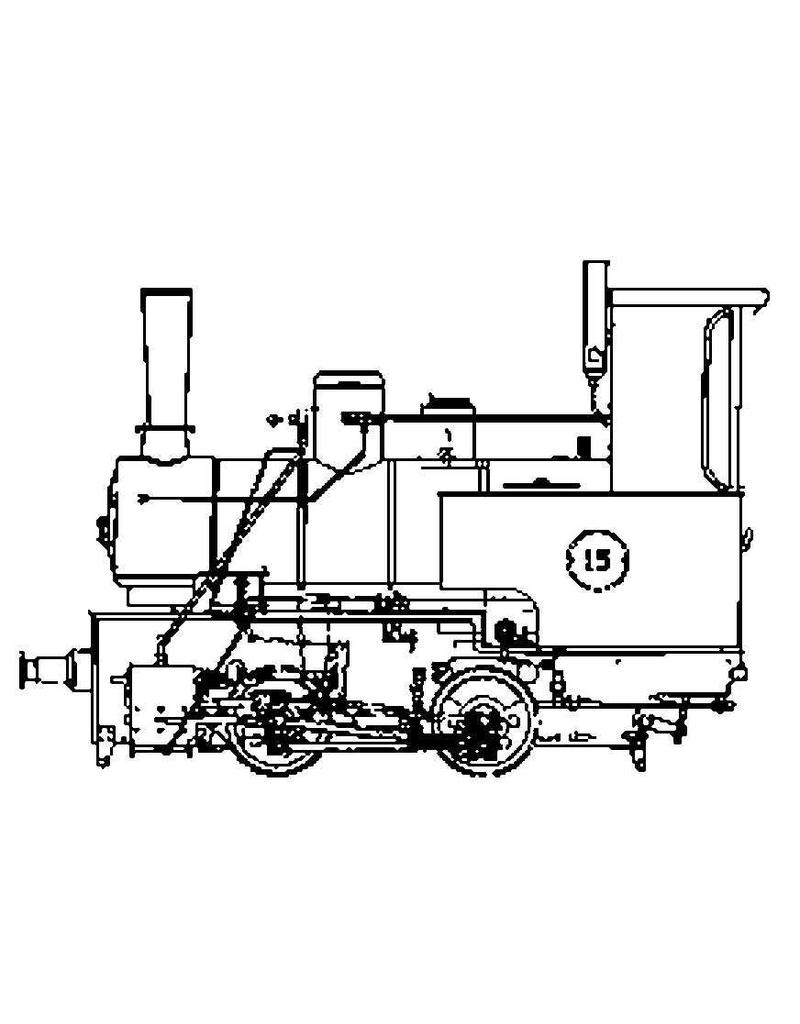 MBT 20.20.040 smalspoor B locomotief "Nr.15"; voor spoor 7,25" (189 mm)