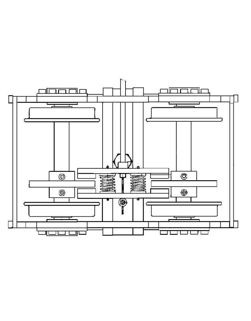 MBT 20.25.002 beremd passagierskarretje voor spoor 3,5" (89 mm)