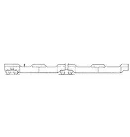 MBT 20.25.004 3-part passenger coaches for 7.25" gauge (184 mm)