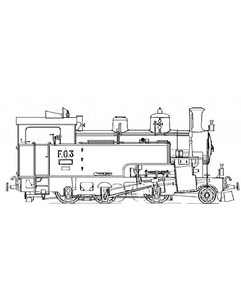 MBT 20.30.001 1-C compound tenderlocomotief Furka-Oberalpbahn HG3/4 1-10 voor spoor 0