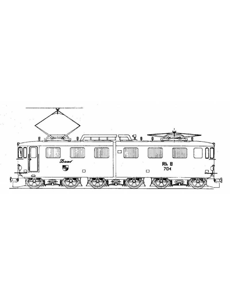MBT 20.31.001 E-Lokomotive Ge 6/6 703-707 Rhätische Bahn für Spur 0