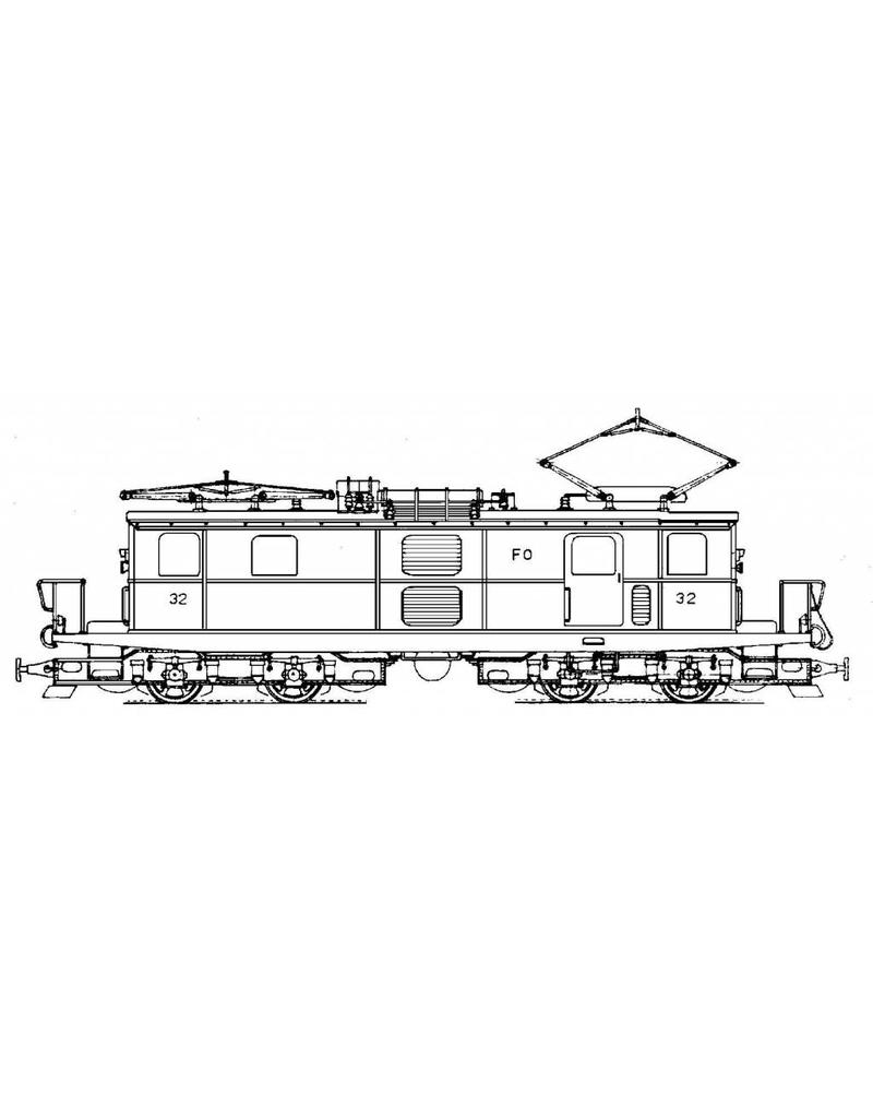 MBT 20.31.002 Electric locomotive HGe4/4 31-37 Furka-Oberalp Railway for H0 gauge
