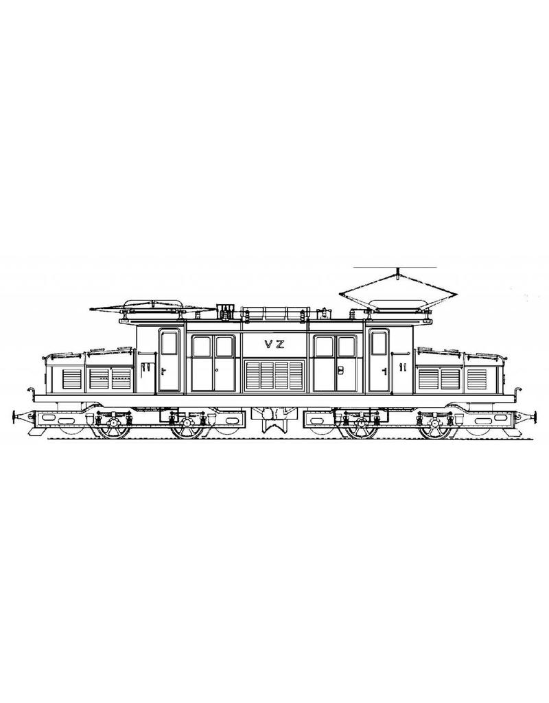 MBT 20.31.003 Electric locomotive Hge 4/4 11-15 Brig-Visp-Zermatt Railway for gauge 0