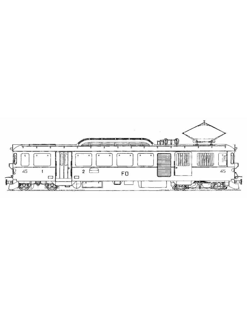 MBT 20.33.004 motorwagen ABD He 2/4 41-45 Furka-Oberalpbahn voor spoor 0