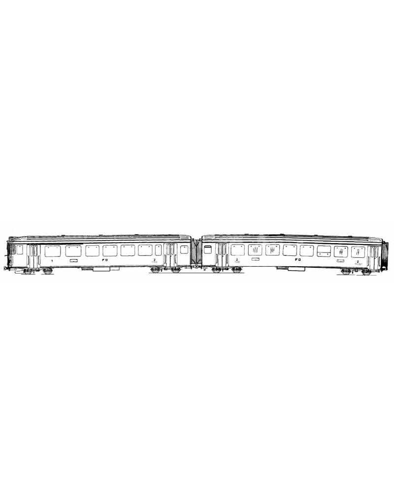 MBT 20.33.005 4-Wagen-Set DER 4/4 51-54 Furka-Oberalpbahn für Spur H0