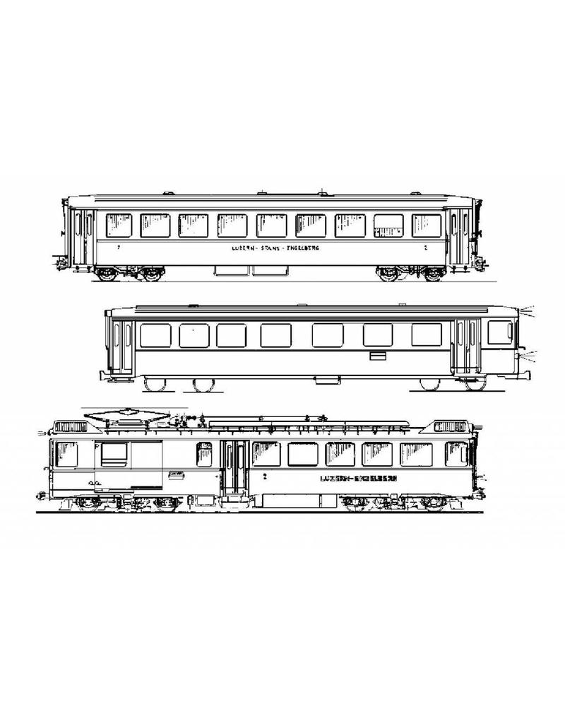 NVM 20.33.006 3 wagenstel BD He 4/4 Luzern-Stanz-Engelberg