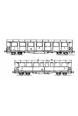 MBT 20.35.008 Personenwagen AB 2221, 2222, 2224 Brig-Visp-Zermatt Bahn für Spur H0
