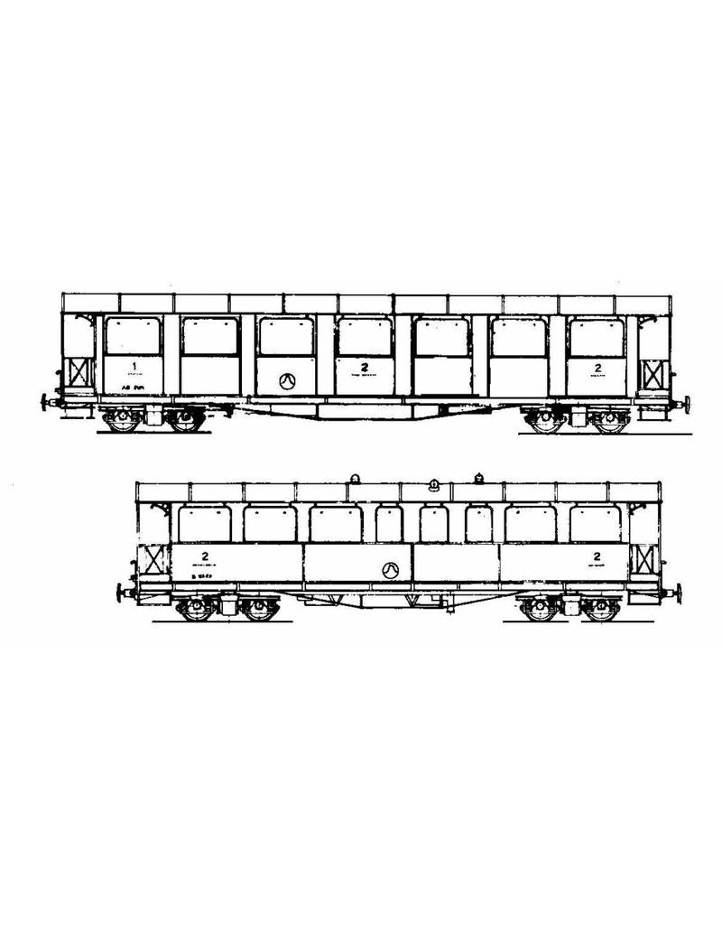 MBT 20.35.008 personenrijtuigen AB 2221, 2222, 2224 Brig-Visp-Zermatt Bahn voor spoor H0