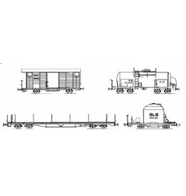 MBT 20.36.002 Verschiedene Güterwagen Rhätische Bahn für Spur H0