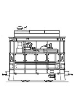 MBT 20.70.002 tram locomotive and carriages NZHVM for gauge 1