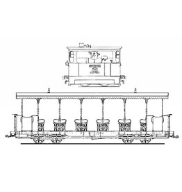 MBT 20.70.009 GOSM Dampflokomotive 1-5 (1885)(backer & Rueb); offener Wagen AB 11,13 (1903/06)