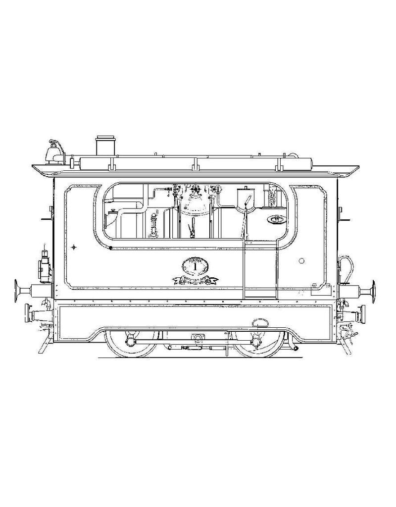 NVM 20.70.012 tramwegstoomlocomotief 1 - 5, Zuiderzeetramweg; Backer & Rueb