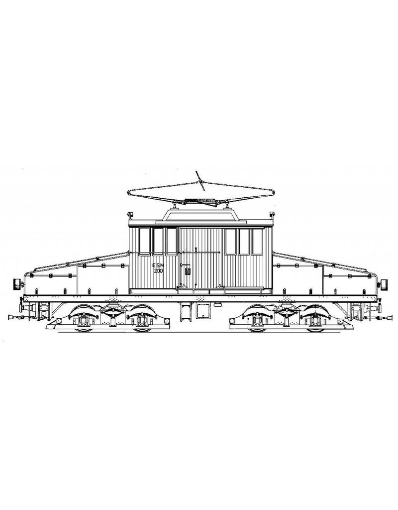 NVM 20.71.003 E-locomotief NZHVM A105, werkwagens C153-155